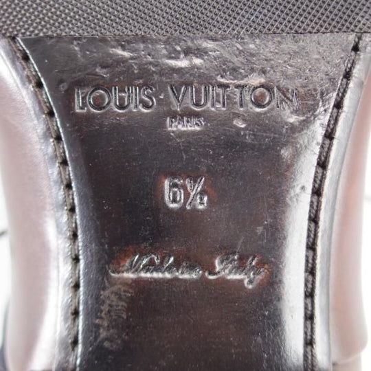 極上★(仏)ルイ・ヴィトン SIZE 6.5【★ストレートチップ/濃茶】カーフ/メンズ/LOUIS VUITTON★i718