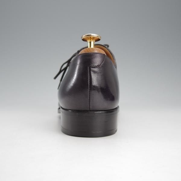 極上★(伊)アルティオリ SIZE 6【定価15万円以上★黒〜ネイビー系パティーヌ/サイドレース】カーフ/メンズ/ARTIOLI★i719