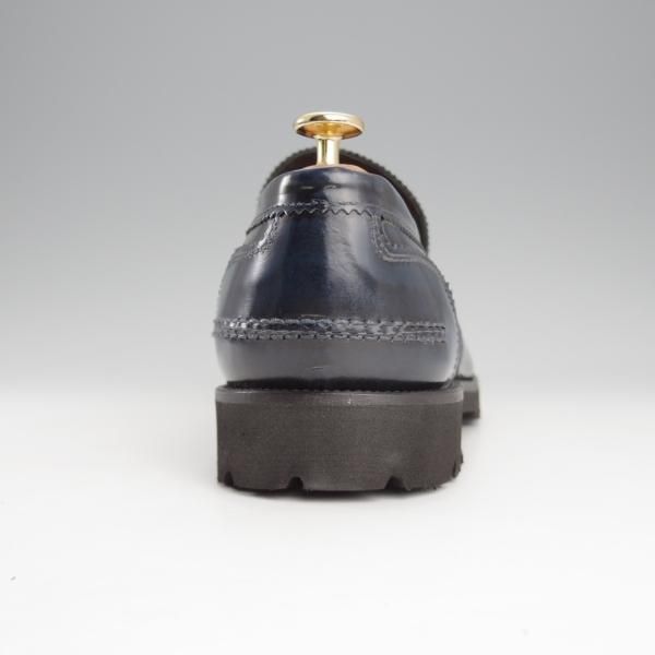 未使用★(伊)アンジェロ・パロッタ SIZE 45【★ローファー/紺】スリッポン/ポリッシュレザー/メンズ/ANGELO PALLOTTA★i722