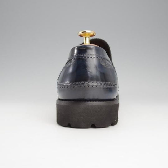 未使用★(伊)アンジェロ・パロッタ SIZE 45【★ローファー/紺】スリッポン/ポリッシュレザー/メンズ/ANGELO PALLOTTA★i722