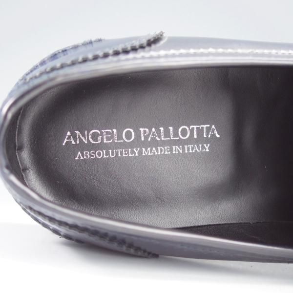 未使用★(伊)アンジェロ・パロッタ SIZE 45【★ローファー/紺】スリッポン/ポリッシュレザー/メンズ/ANGELO PALLOTTA★i722