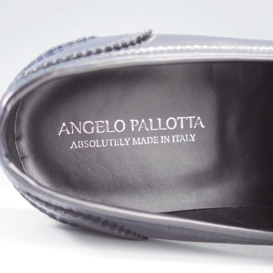 未使用★(伊)アンジェロ・パロッタ SIZE 45【★ローファー/紺】スリッポン/ポリッシュレザー/メンズ/ANGELO PALLOTTA★i722