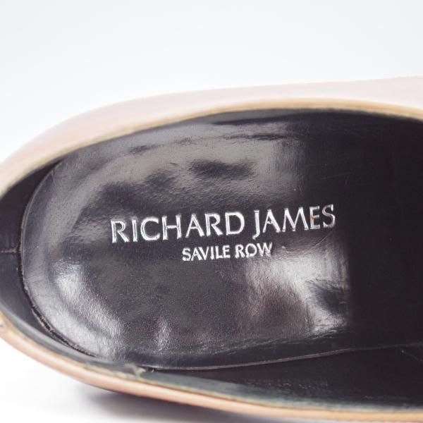 極上★クロケット&ジョーンズ 6.5E【貴重★(英)RICHARD JAMES別注/リチャードジェームス】Vフロント/カーフ/茶/Crockett&Jones★i724