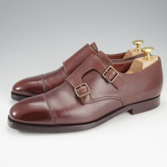 ★クロケット&ジョーンズ 6.5E【★(英)ポールセンスコーン×(英)ダンヒル別注】PEEL/ダブルモンク/カーフ/濃茶/DUNHILL/Crockett&Jones★i725