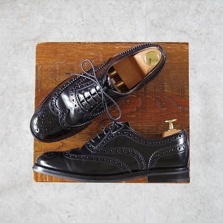 極上★チャーチ(レディース) SIZE 35.5【定価￥160,600-★バーウッド/BURWOOD WG】ポリッシュドバインダーカーフ/黒/Church's★i726