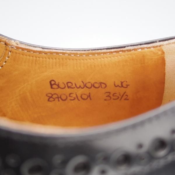 極上★チャーチ(レディース) SIZE 35.5【定価￥160,600-★バーウッド/BURWOOD WG】ポリッシュドバインダーカーフ/黒/Church's★i726