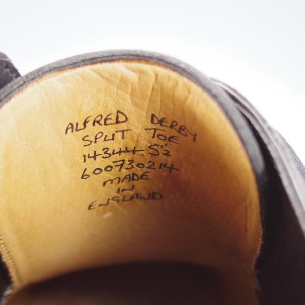 ほぼ試着程度★(英)ガジアーノ&ガーリング UK5.5【定価￥189,000-★(英)ALFRED DUNHILL別注/スキンステッチ】Uチップ/黒★i727