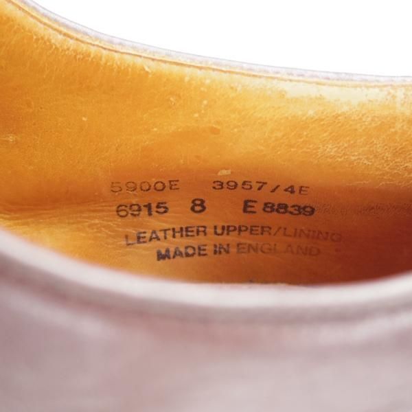 極上★(英)アルフレッド・サージェント 8E【貴重★WESTONゴルフ似寄りモデル/リッジウェイソール】Uチップ/濃茶/Alfred Sargent★i730