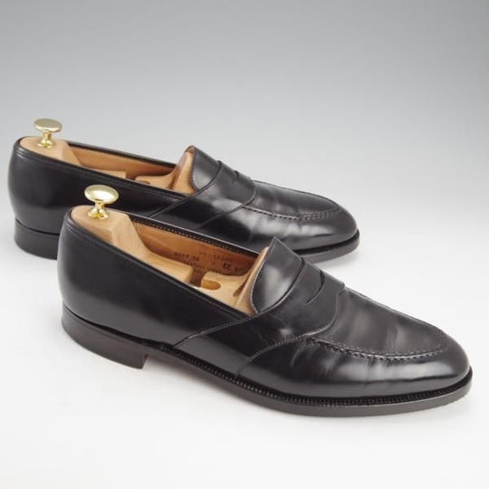 極上★クロケット&ジョーンズ 9EE【★ハートフォード/HERTFORD】フルストラップ/コインローファー/カーフ/黒/メンズ/Crockett&Jones★i731