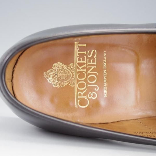 極上★クロケット&ジョーンズ 9EE【★ハートフォード/HERTFORD】フルストラップ/コインローファー/カーフ/黒/メンズ/Crockett&Jones★i731