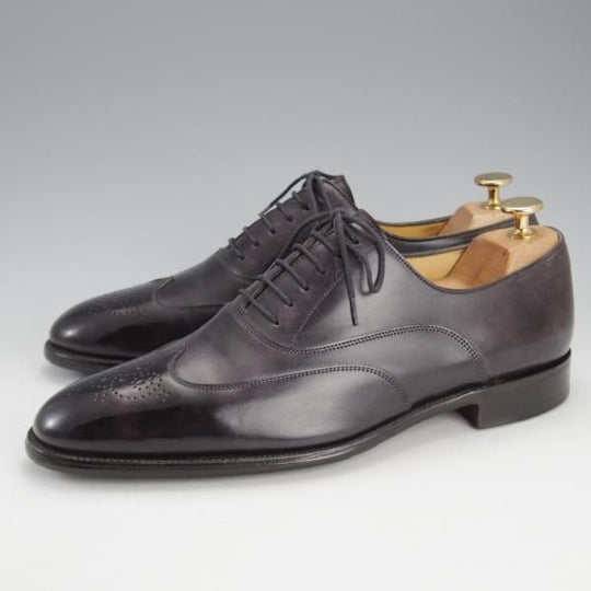 極上★ジョンロブ SIZE 41【貴重★エルメス別注/HERMES/ミュージアムカーフ】JOHN/H103ラスト/黒/メンズ/JOHN LOBB★i732