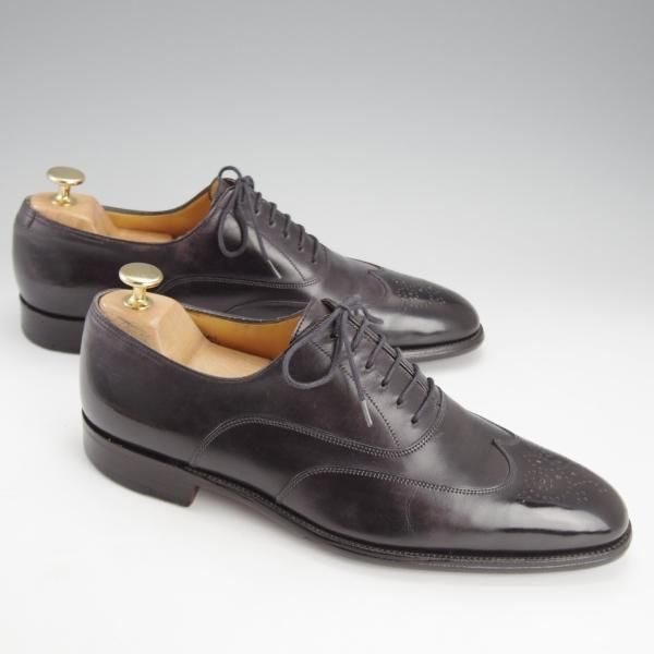 極上★ジョンロブ SIZE 41【貴重★エルメス別注/HERMES/ミュージアムカーフ】JOHN/H103ラスト/黒/メンズ/JOHN LOBB★i732