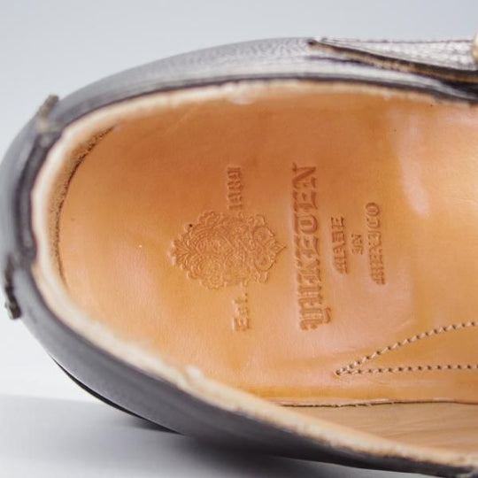 極美品★(米)YUKETEN/ユケテン 75D/US7.5【定価￥73,440-★山羊革/ゴートレザー/グルカサンダル】Tストラップ/黒/メンズ★i734