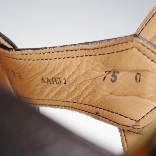極美品★(米)YUKETEN/ユケテン 75D/US7.5【定価￥73,440-★山羊革/ゴートレザー/グルカサンダル】Tストラップ/黒/メンズ★i734