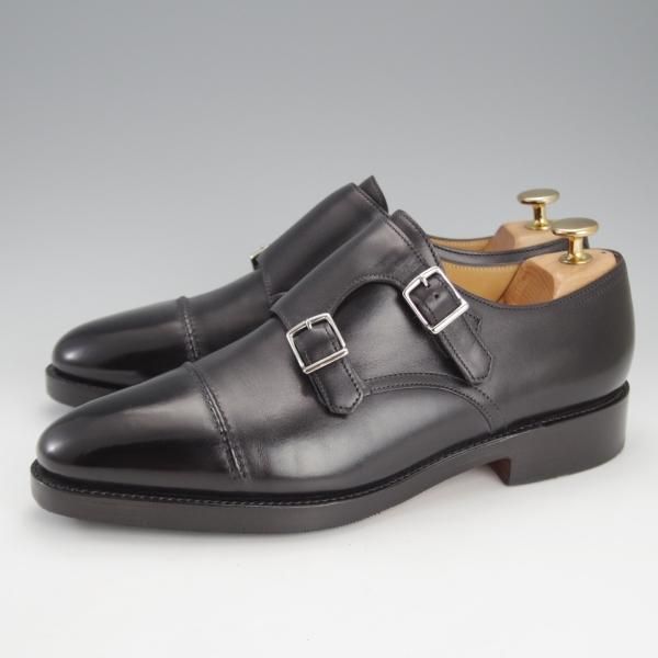 極美品★ジョンロブ 6.5E【現行定価￥250,800-★WILLIAM 2/ウィリアム 2】9795Rラスト/ダブルモンク/カーフ/黒/JOHN LOBB★i735