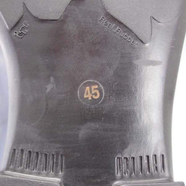 未使用★(伊)RUE51 SIZE 45【★プレーントゥ/紺】ポリッシュレザー/メンズ★i736