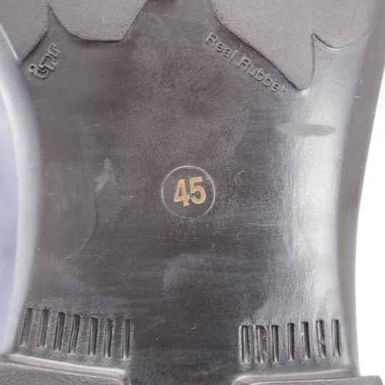 未使用★(伊)RUE51 SIZE 45【★プレーントゥ/紺】ポリッシュレザー/メンズ★i736