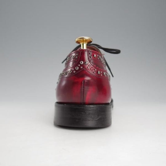 ★チャーチ 65F/UK6.5【同系モデル定価￥181,500-★バーウッド/BURWOOD 2S/スタッズ】81ラスト/赤茶/メンズ/Church's★i737