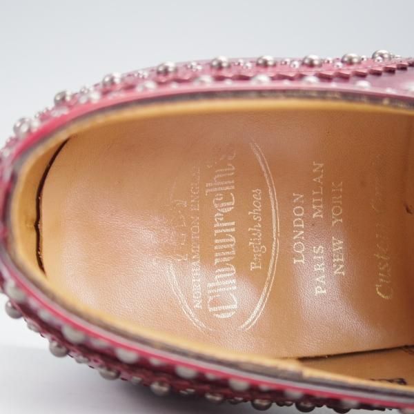 ★チャーチ 65F/UK6.5【同系モデル定価￥181,500-★バーウッド/BURWOOD 2S/スタッズ】81ラスト/赤茶/メンズ/Church's★i737