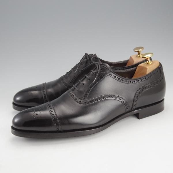 極上★クロケット&ジョーンズ 9D【定価￥104,500-★ハンドグレードライン/BARRINGTON 2】セミブローグ/363ラスト/黒/Crockett&Jones★i738