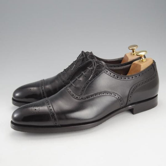 極上★クロケット&ジョーンズ 9D【定価￥104,500-★ハンドグレードライン/BARRINGTON 2】セミブローグ/363ラスト/黒/Crockett&Jones★i738