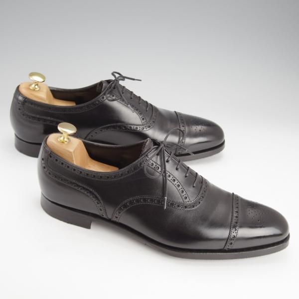 極上★クロケット&ジョーンズ 9D【定価￥104,500-★ハンドグレードライン/BARRINGTON 2】セミブローグ/363ラスト/黒/Crockett&Jones★i738