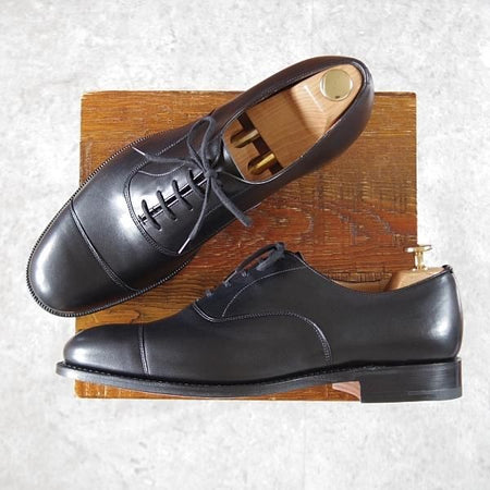 未使用★チャーチ 80G/UK8【貴重★100ラスト/コンサル同仕様/BALMORAL】ストレートチップ/プレステージカーフ/黒/メンズ/Church's★i739