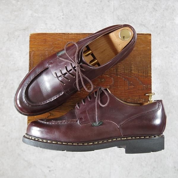 極美品★パラブーツ SIZE 8【定価￥79,200-★シャンボード/CHAMBORD】TEXソール/リスレザー/カフェ/CAFE/Uチップ/メンズ/Paraboot★i740