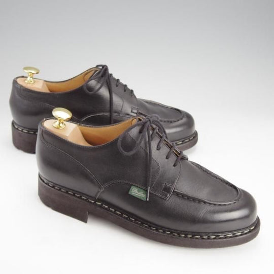 極美品★パラブーツ SIZE 6【定価￥71,500-★シャンボード/CHAMBORD】TEXソール/リスレザー/NOIR/黒/Uチップ/メンズ/Paraboot★i741