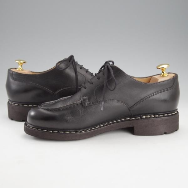 極美品★パラブーツ SIZE 6【定価￥71,500-★シャンボード/CHAMBORD】TEXソール/リスレザー/NOIR/黒/Uチップ/メンズ/Paraboot★i741