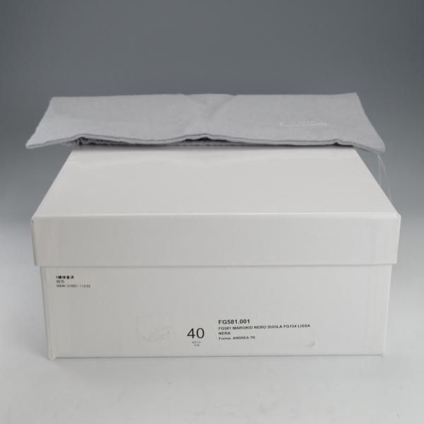 美品★(伊)F.LLIジャコメッティ SIZE 40【定価￥129,800-★マルモラーダ/ゴートレザー(山羊革)】FG581/黒/ブーツ/Giacometti★i742