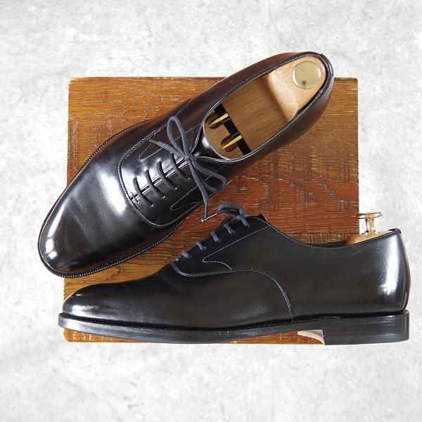 極上★チャーチ UK8.5程度【貴重★ブルックスブラザーズ別注/Peal&co】911ラスト/プレーントゥ/カーフ/黒/メンズ/Church's★i745
