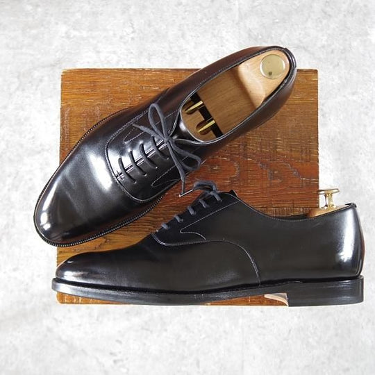 極上★チャーチ UK8.5程度【貴重★ブルックスブラザーズ別注/Peal&co】911ラスト/プレーントゥ/カーフ/黒/メンズ/Church's★i745