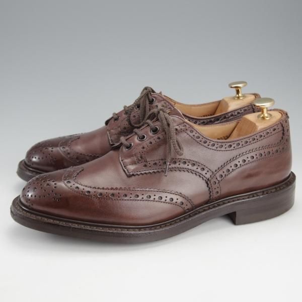 美品★トリッカーズ SIZE 8【定価￥96,800-★ダイナイトソール/BOURTON/バートン】M5633/カントリーシューズ/短靴/濃茶/Tricker's★i748