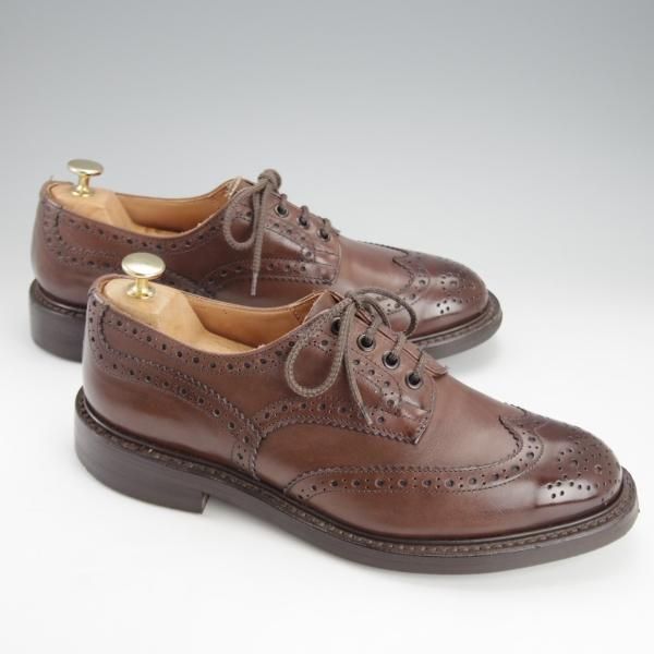 美品★トリッカーズ SIZE 8【定価￥96,800-★ダイナイトソール/BOURTON/バートン】M5633/カントリーシューズ/短靴/濃茶/Tricker's★i748