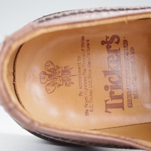 美品★トリッカーズ SIZE 8【定価￥96,800-★ダイナイトソール/BOURTON/バートン】M5633/カントリーシューズ/短靴/濃茶/Tricker's★i748