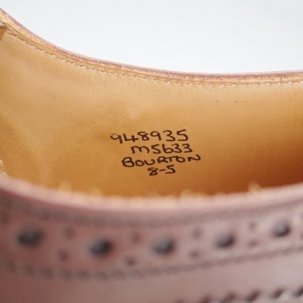 美品★トリッカーズ SIZE 8【定価￥96,800-★ダイナイトソール/BOURTON/バートン】M5633/カントリーシューズ/短靴/濃茶/Tricker's★i748