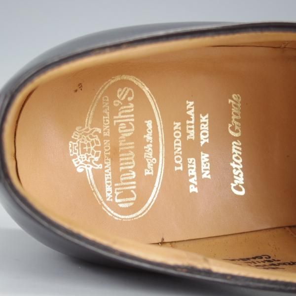 極美品★チャーチ 75F/UK7.5【現行定価￥160,600-★コンサル/CONSUL】173ラスト/ストレートチップ/カーフ/黒/メンズ/Church's★i749