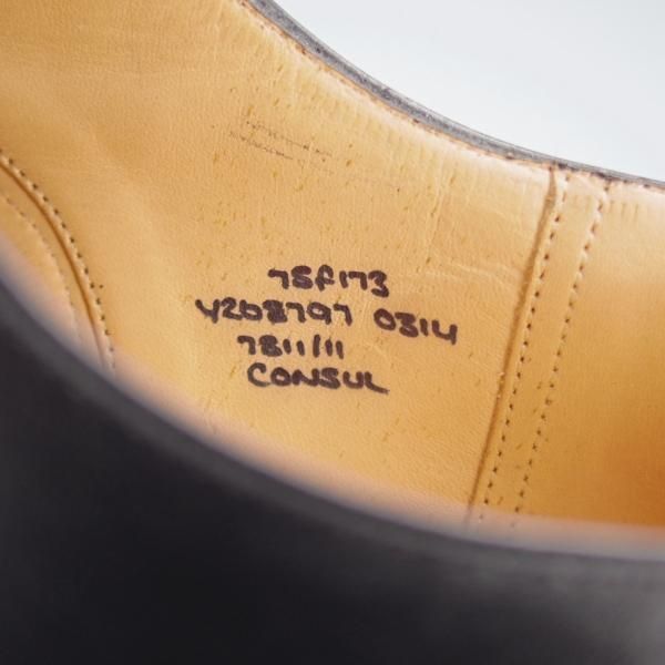 極美品★チャーチ 75F/UK7.5【現行定価￥160,600-★コンサル/CONSUL】173ラスト/ストレートチップ/カーフ/黒/メンズ/Church's★i749