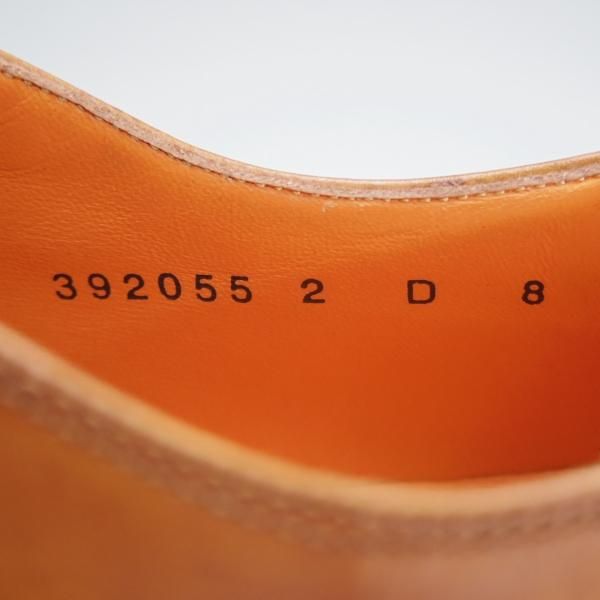 未使用★(伊)サントーニ SIZE 8【★ストレートチップ/392055】カーフ/茶/メンズ/Santoni★i750
