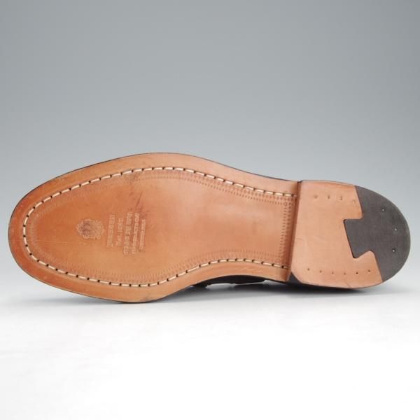 未使用★(米)YUKETEN/ユケテン 8.5C【定価￥118,800-★コードバン仕様/ホーウィン社スタンプ多数】705SP/モカシン/黒×赤茶★i752