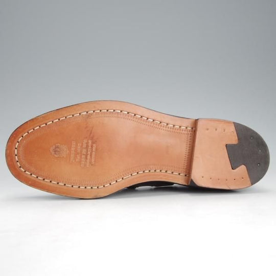 未使用★(米)YUKETEN/ユケテン 8.5C【定価￥118,800-★コードバン仕様/ホーウィン社スタンプ多数】705SP/モカシン/黒×赤茶★i752