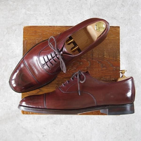 極上★(英)チーニー 9E【定価￥63,800-★ロイドフットウェア別注/Lloyd Footwear】上級Mシリーズ/ストレートチップ/赤茶/CHEANEY★i753