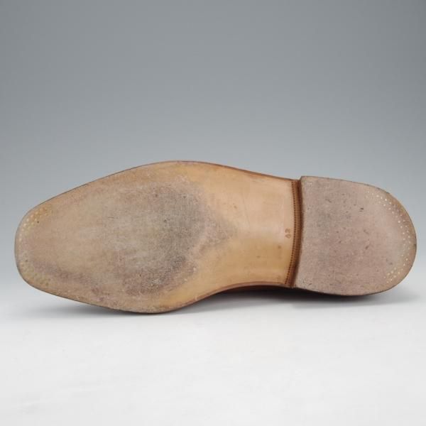極上★(伊)BONORA/ボノーラ SIZE 42【貴重★ハンドソーンウェルテッド製法/九分仕立て/旧ボノーラ】Uチップ/カーフ/薄茶★i754