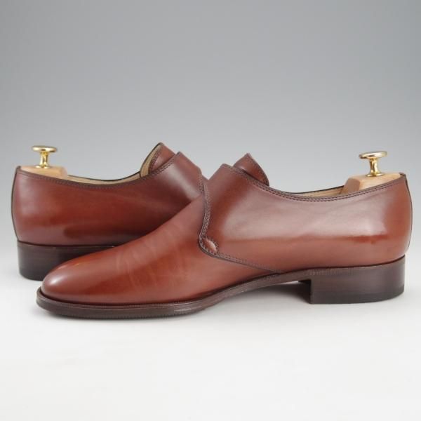 極上★(伊)タニノクリスチー SIZE 8.5【定価15万円以上★モンクストラップ/108552】カーフ/茶/メンズ/TANINO CRISCI★i756