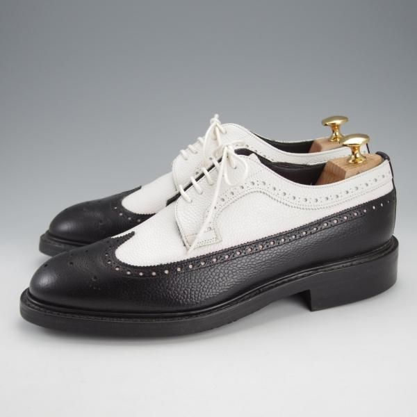 未使用★(英)チーニー 7F【モデル定価￥78,100-★ダイナイトソール仕様/YELVERTOFT R】1886ラスト/ロングウイング/黒×白/CHEANEY★i758