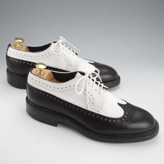 未使用★(英)チーニー 7F【モデル定価￥78,100-★ダイナイトソール仕様/YELVERTOFT R】1886ラスト/ロングウイング/黒×白/CHEANEY★i758