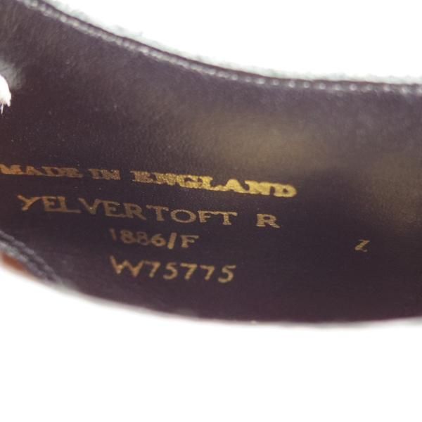 未使用★(英)チーニー 7F【モデル定価￥78,100-★ダイナイトソール仕様/YELVERTOFT R】1886ラスト/ロングウイング/黒×白/CHEANEY★i758