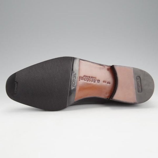 未使用★(伊)ア・テストーニ SIZE 6【★ストレートチップ/黒】カーフ/メンズ/a.testoni★i760