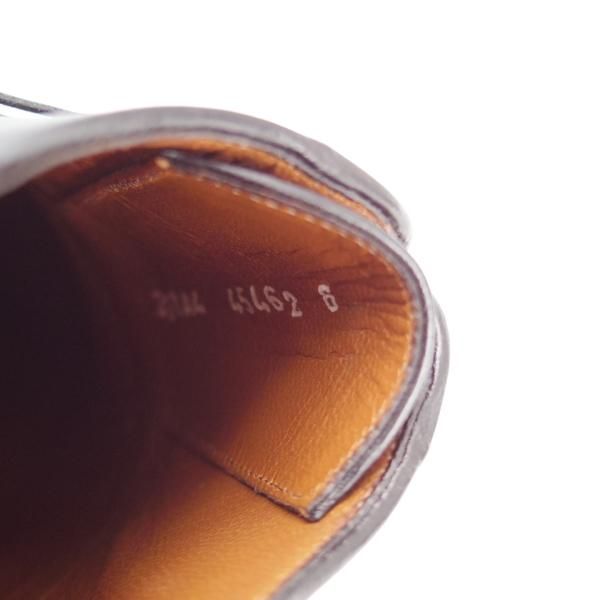 未使用★(伊)ア・テストーニ SIZE 6【★ストレートチップ/黒】カーフ/メンズ/a.testoni★i760